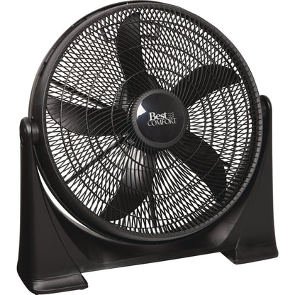 Best Comfort 20 In. 3-Speed Black Floor Fan