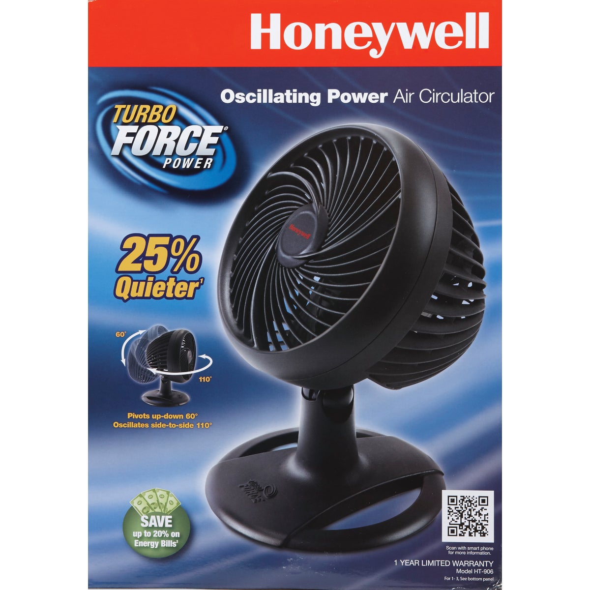 Honeywell TurboForce 10 In. 3-Speed Black Table Fan