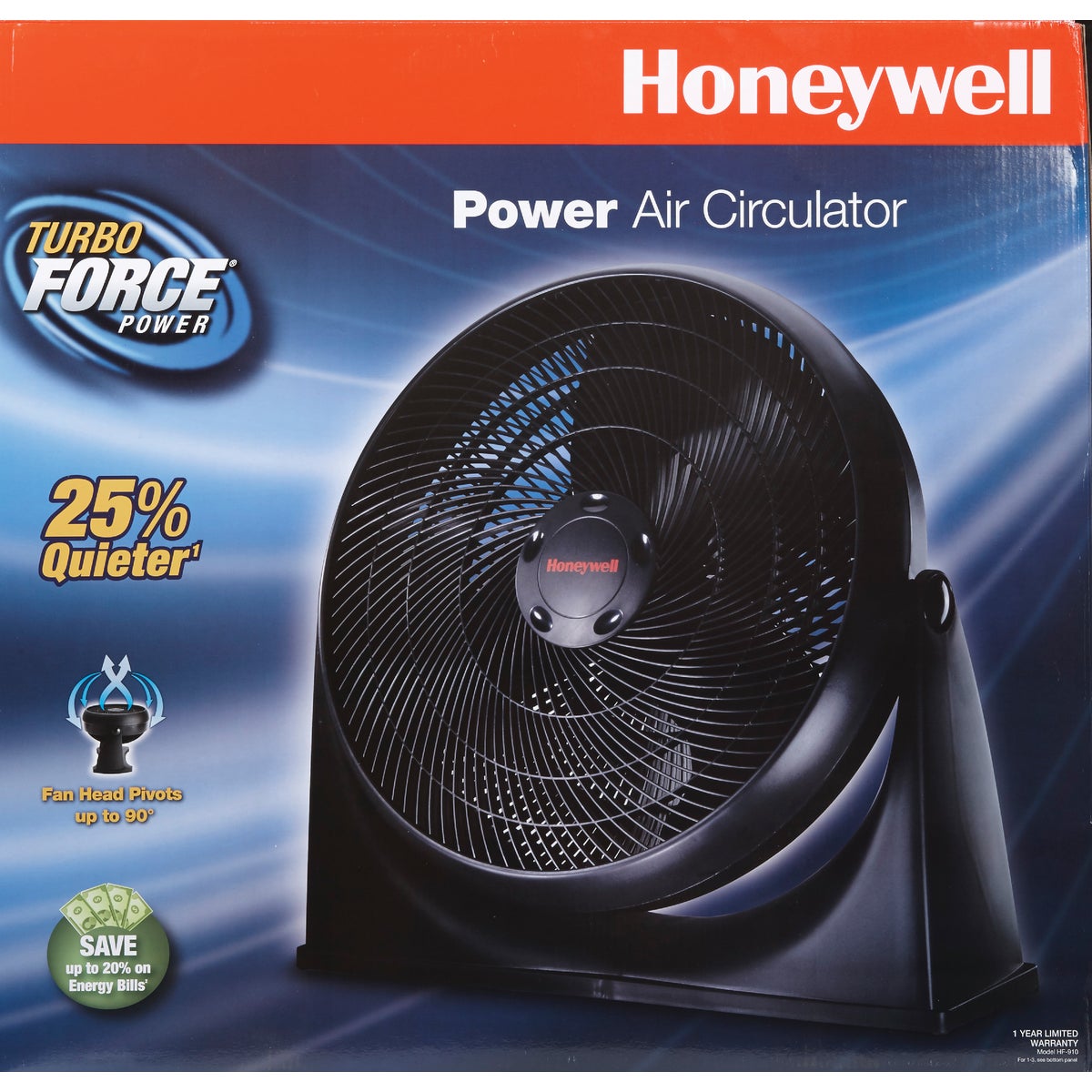 Honeywell TurboForce 18 In. 3-Speed Black Floor Fan