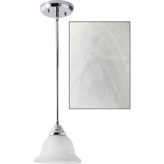 Home Impressions Julianna 1-Bulb Polished Chrome Incandescent Pendant Light Fixture