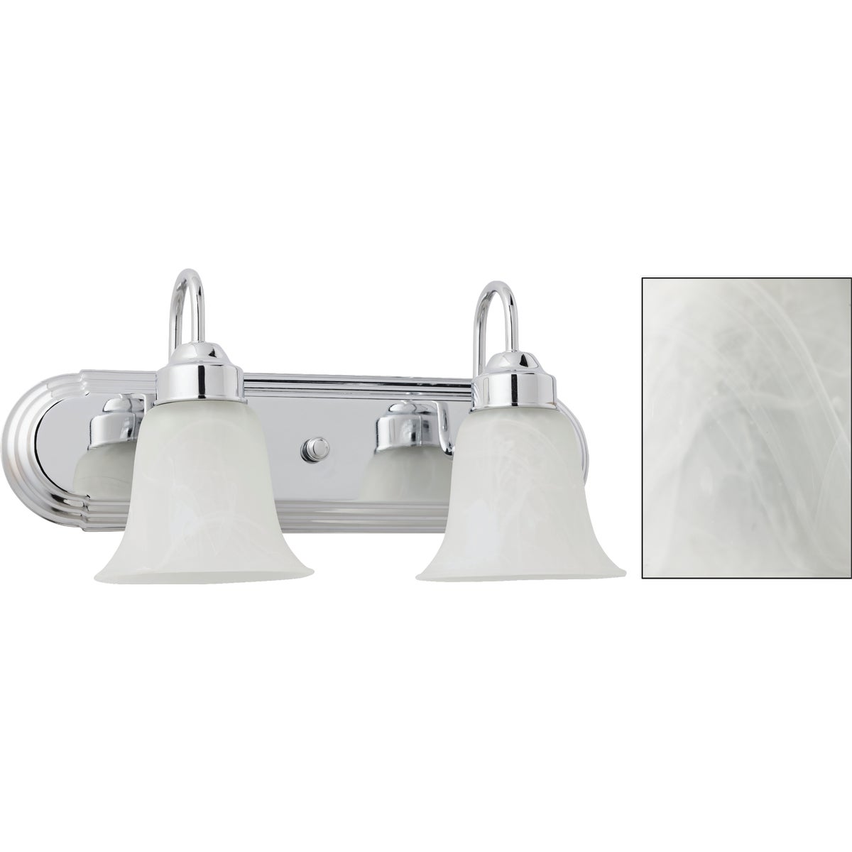 Home Impressions Julianna 2-Bulb Chrome Vanity Bath Light Bar