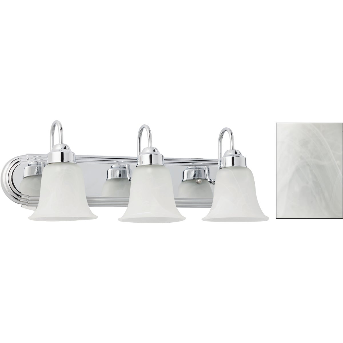 Home Impressions Julianna 3-Bulb Chrome Vanity Bath Light Bar