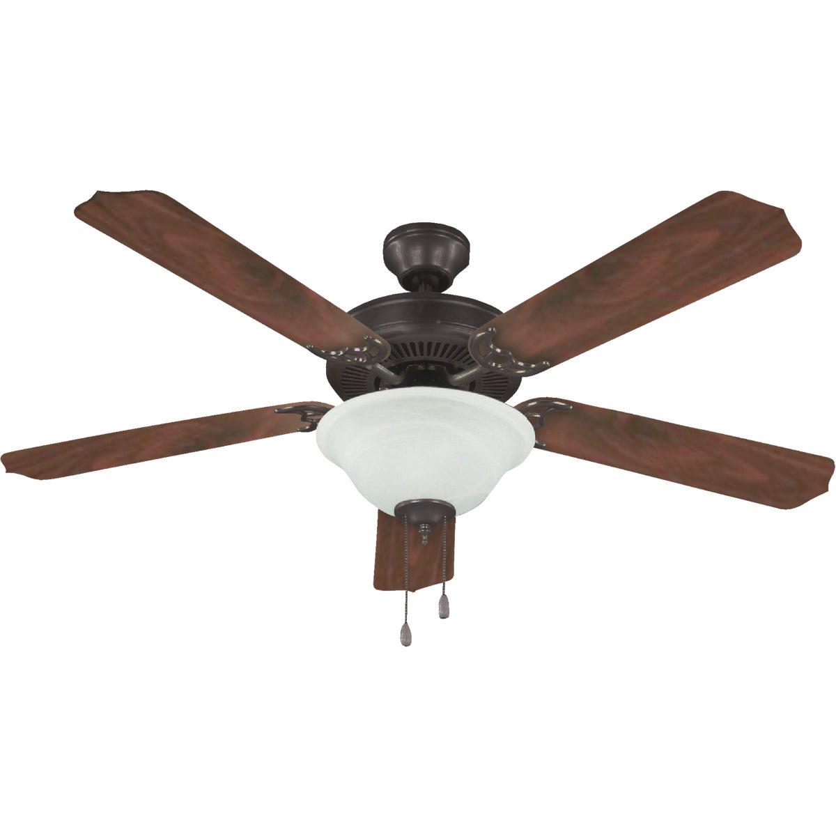 Home Impressions Crawford 52 In. Oil Rubbed Bronze Ceiling Fan with Light Kit