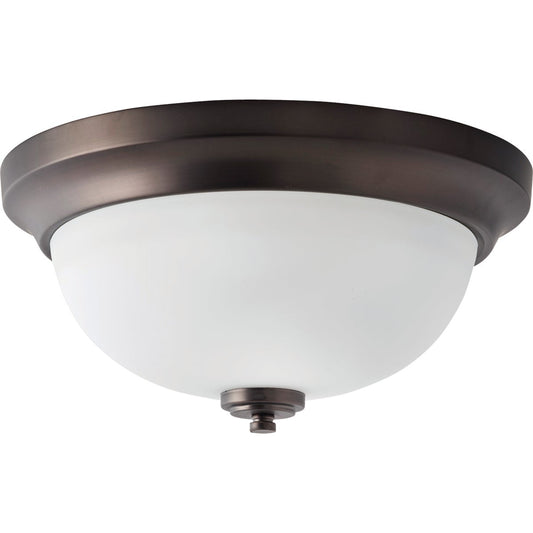 Home Impressions Crawford 13 In. Oil Rubbed Bronze Incandescent Flush Mount Light Fixture