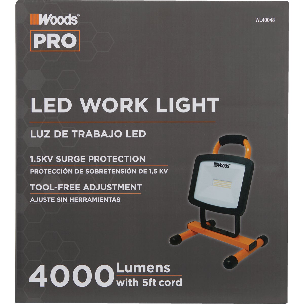 Woods 4400 Lm. LED H-Stand Portable Work Light