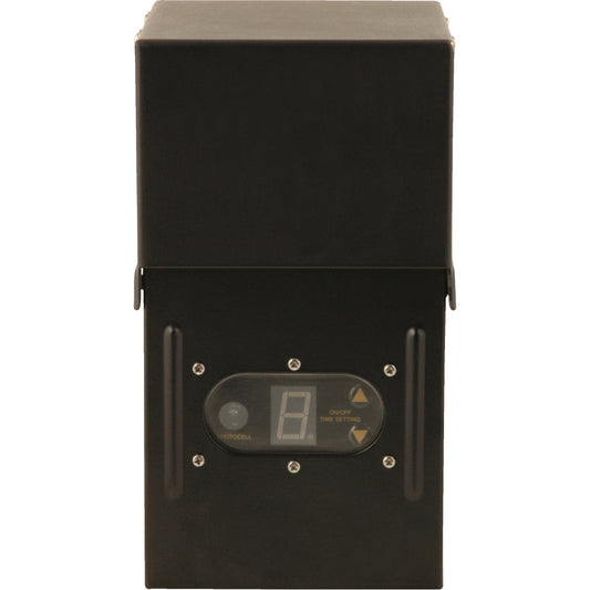 Moonrays 300W Black Low Voltage Control Box with Digital Photocell