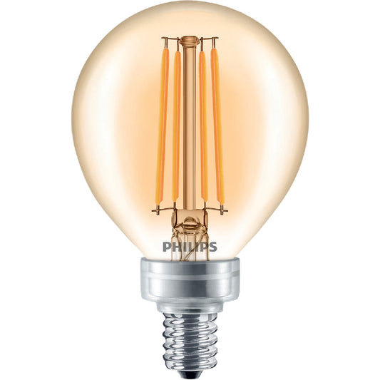 Philips Vintage Edison 40W Equivalent Warm White G16.5 Candelabra LED Decorative Light Bulb