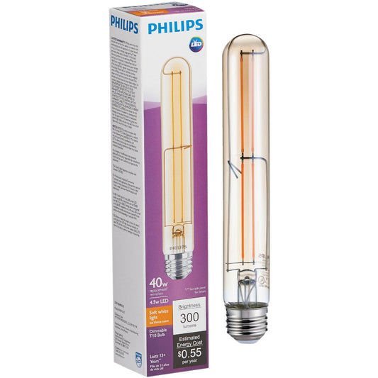 Philips Vintage Edison 40W Equivalent Warm White T10 Medium LED Special Purpose Light Bulb