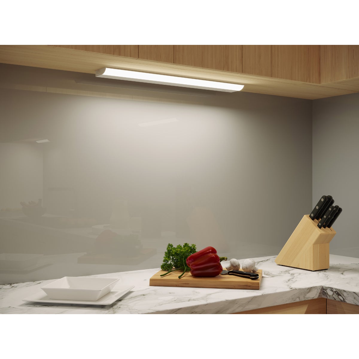 Good Earth Lighting 24 In. Direct Wire White LED Under Cabinet Light Bar