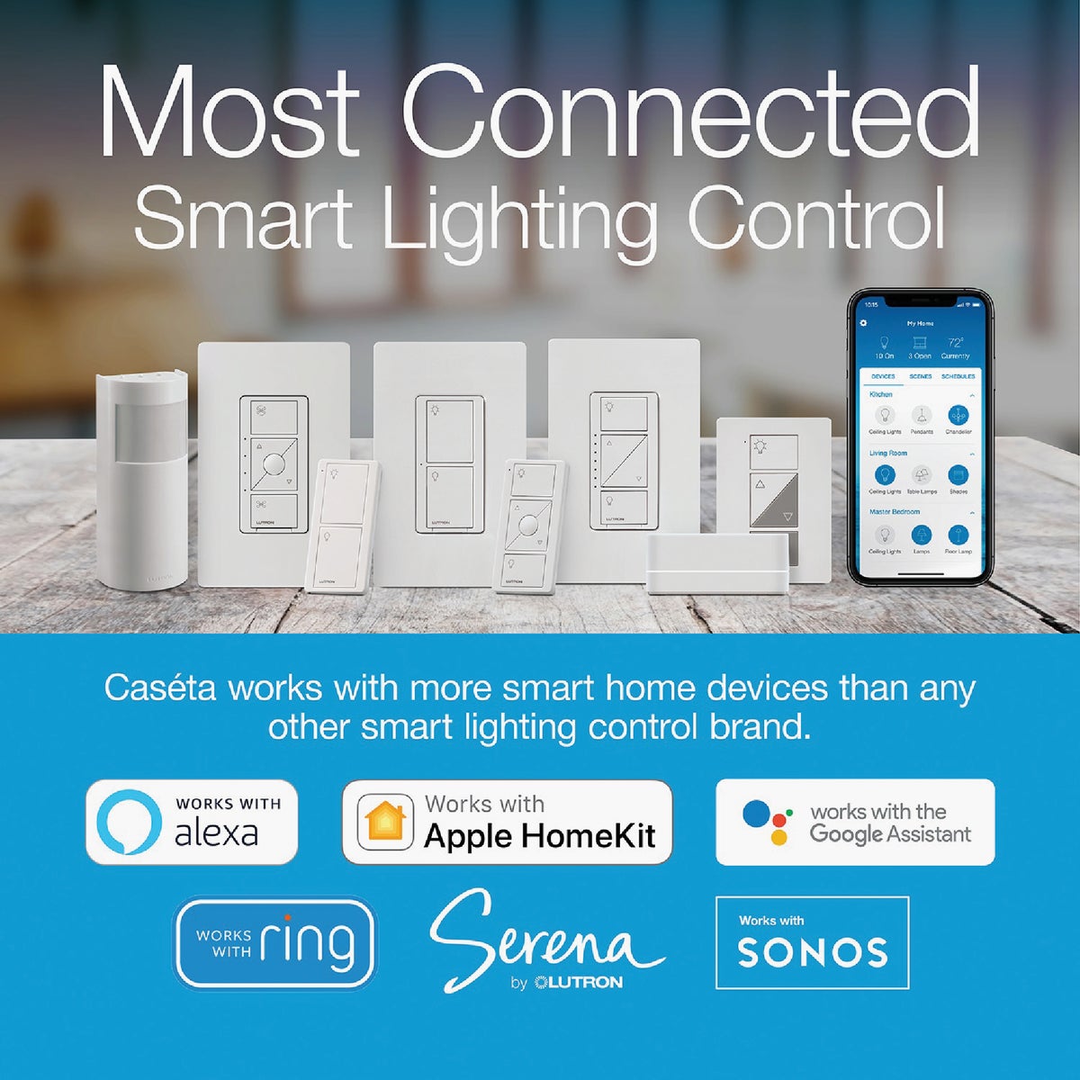 Lutron Caseta White Smart Lighting Wireless Dimmer