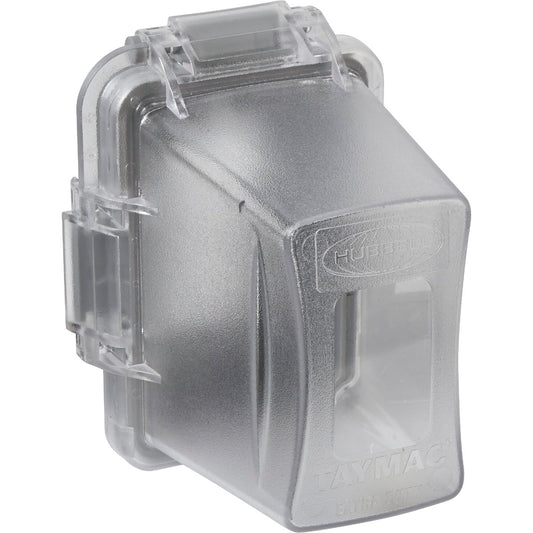 TayMac Extra Duty Single Gang Vertical/Horizontal Mount Polycarbonate Clear Deep In-Use Outdoor Outlet Cover