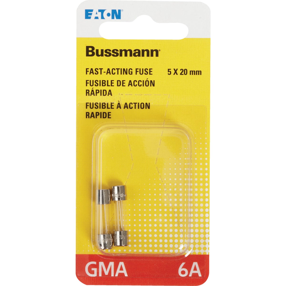 Bussmann 6A GMA Glass Tube Electronic Fuse (2-Pack)