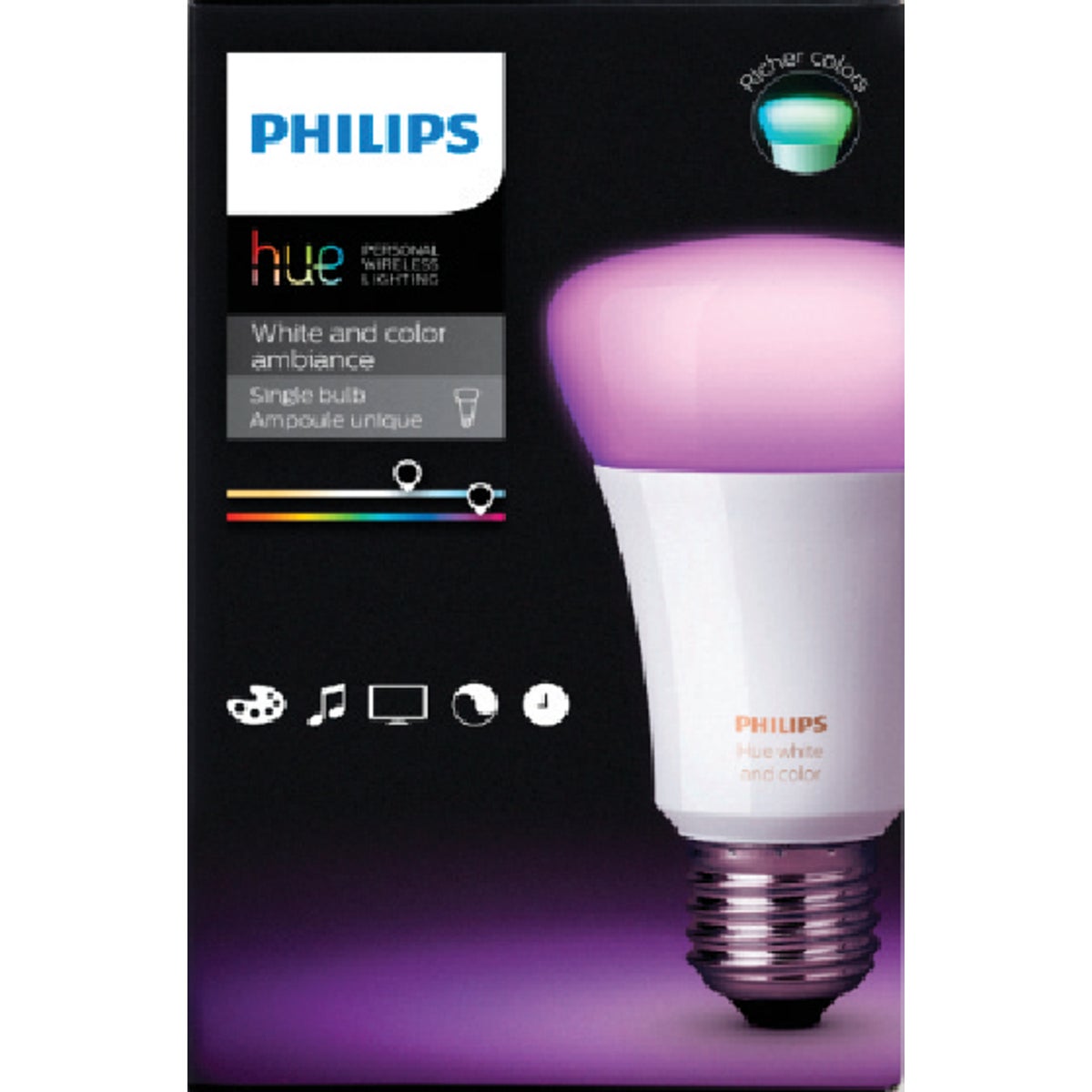 Philips Hue White & Color Ambiance 60W Equivalent Soft White A19 Medium Dimmable LED Light Bulb (California Compliant)