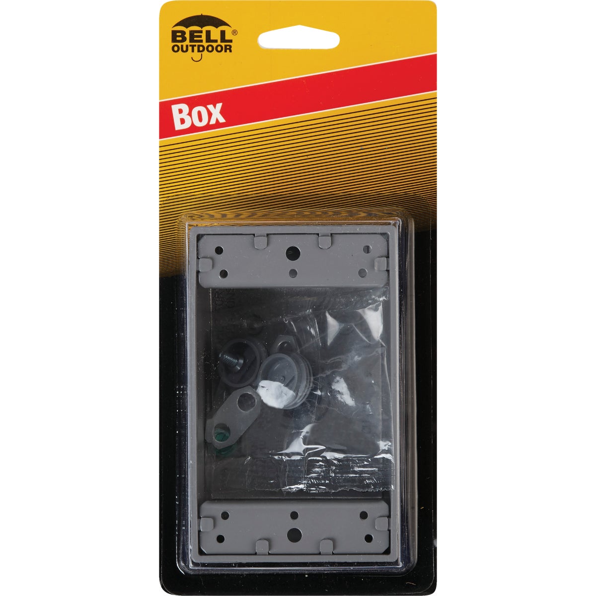 Bell Single Gang 1/2 In. 4-Outlet Gray Weatherproof Die-Cast Aluminum Outdoor Outlet Box