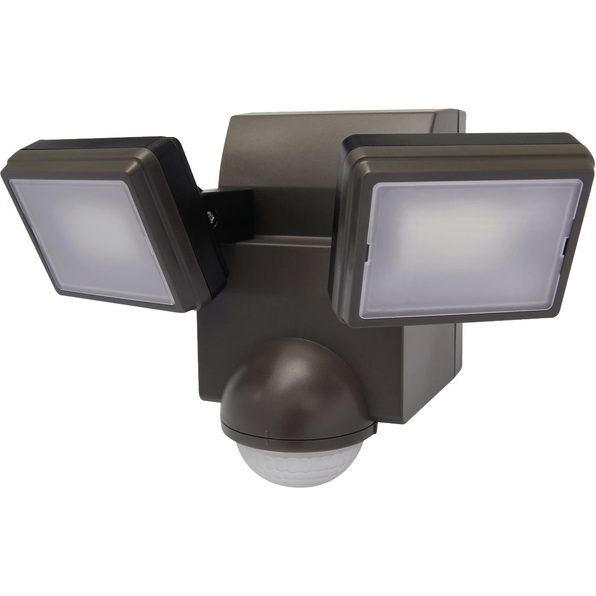 IQ America Bronze 700 Lm. LED Battery Operated 2-Head Security Light Fixture