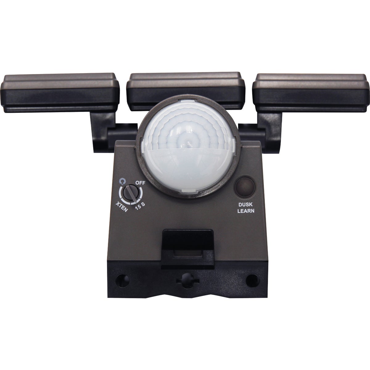 IQ America Bronze 1000 Lm. LED Battery Operated 3-Head Security Light Fixture