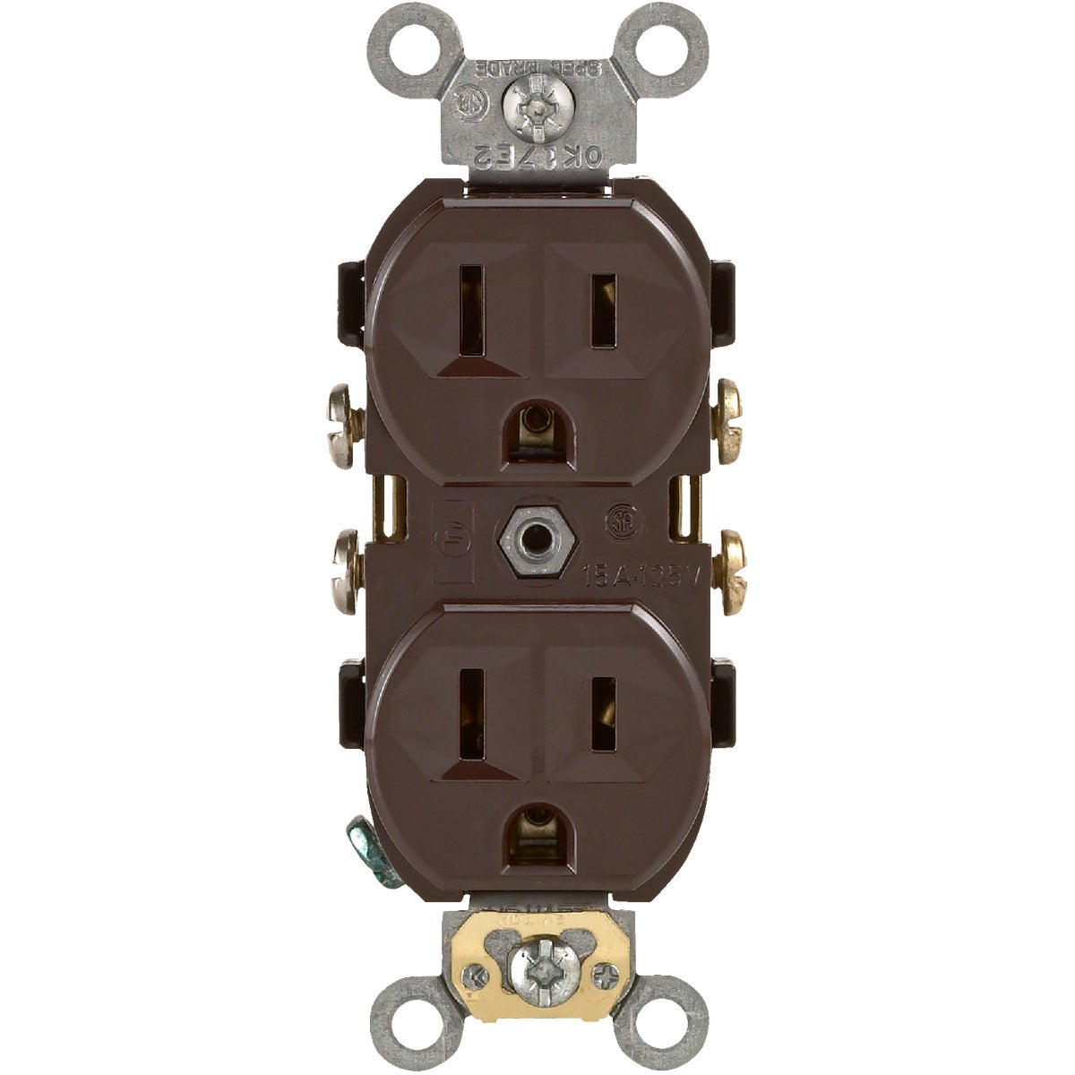 Leviton 15A Brown Commercial Grade 5-15R Duplex Outlet