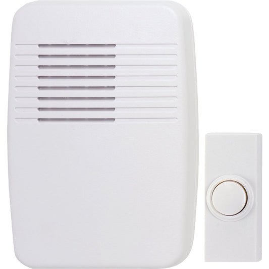 Heath Zenith Plug-In & Battery Operated White Wireless Door Chime