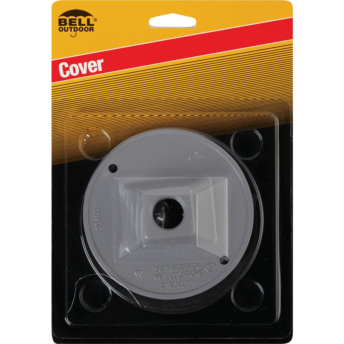 Bell 1-Outlet Round Zinc Gray Cluster Weatherproof Outdoor Electrical Cover, Carded