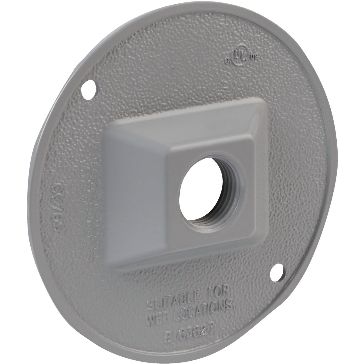 Bell 1-Outlet Round Zinc Gray Cluster Weatherproof Outdoor Electrical Cover, Carded