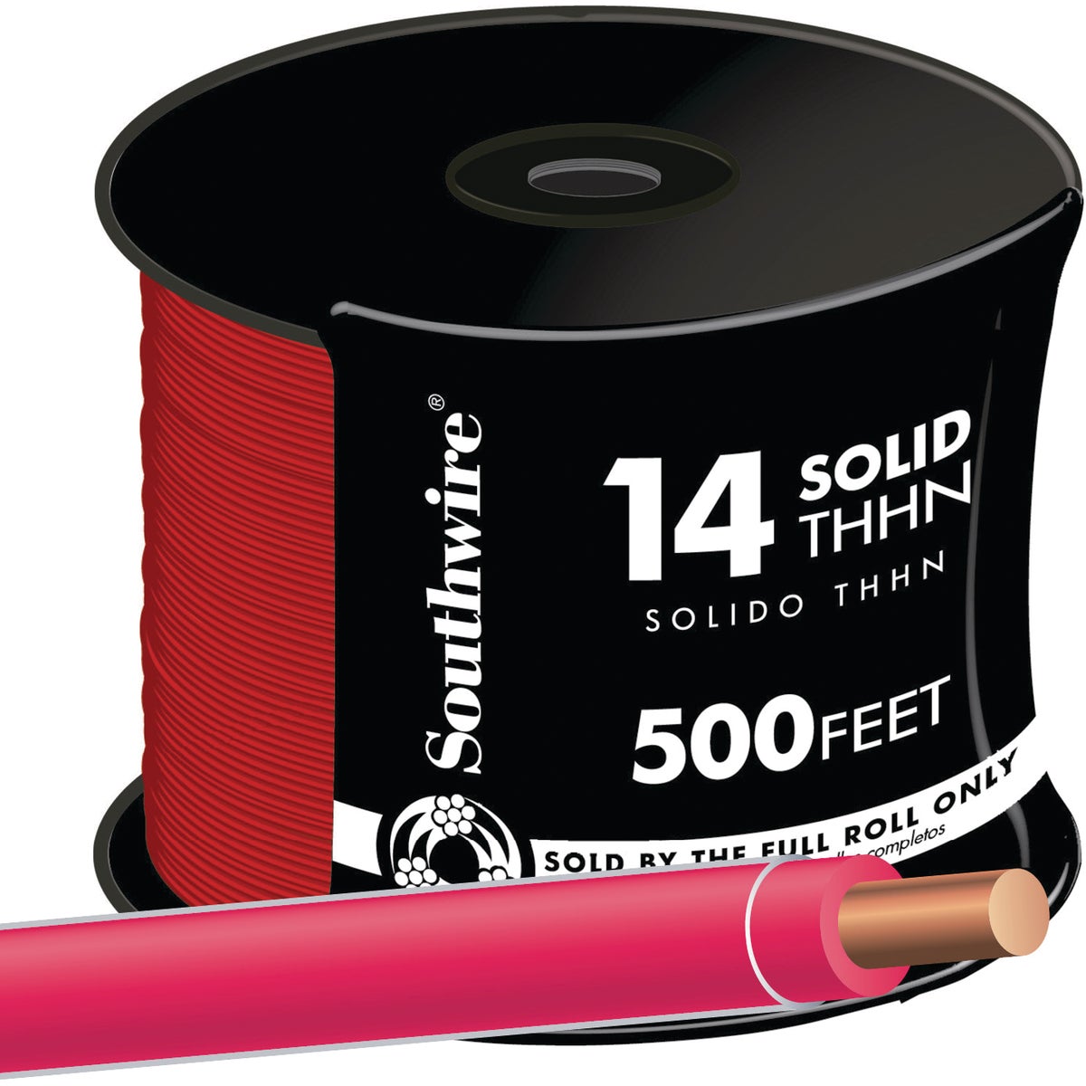 Southwire 500 Ft. 14 AWG Solid Red THHN Electrical Wire