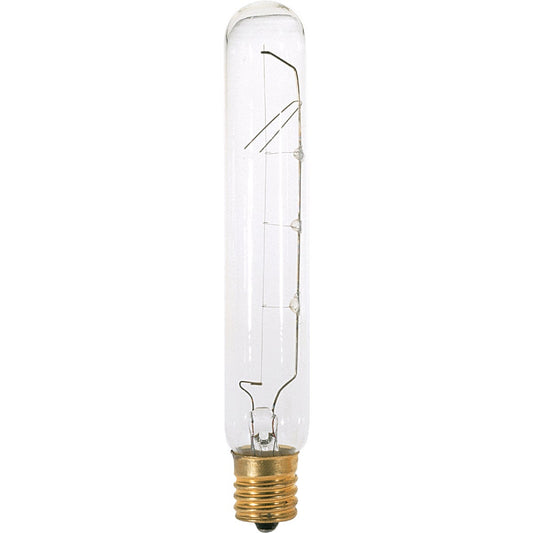 Satco 25W Clear Intermediate Base T6.5 Incandescent Tubular Appliance Light Bulb