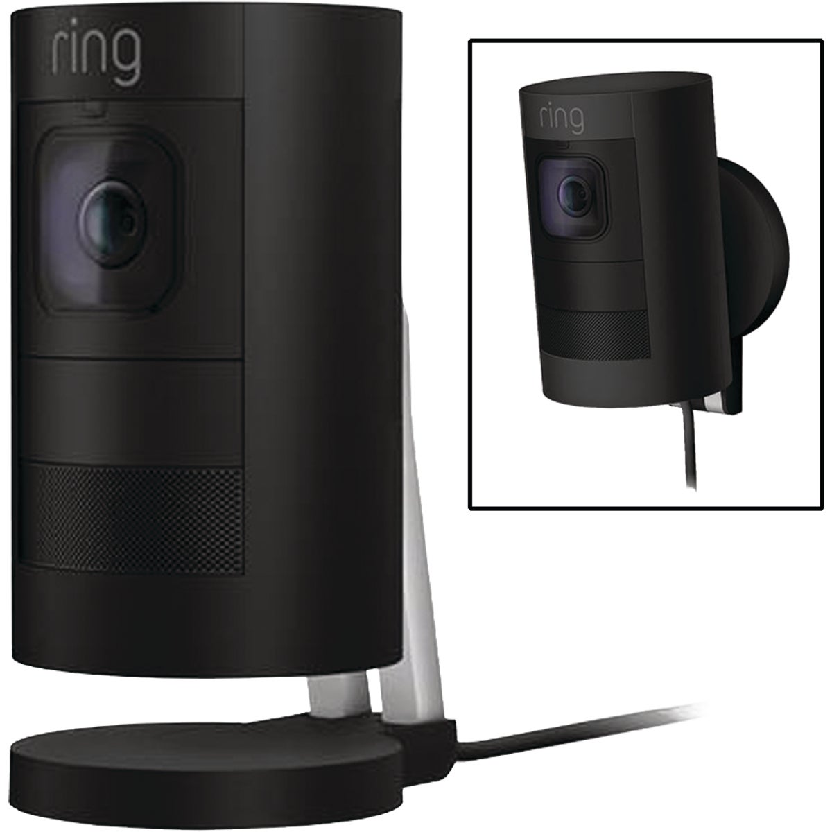 Ring Stick Up Cam Hardwired Indoor/Outdoor Black Security Camera