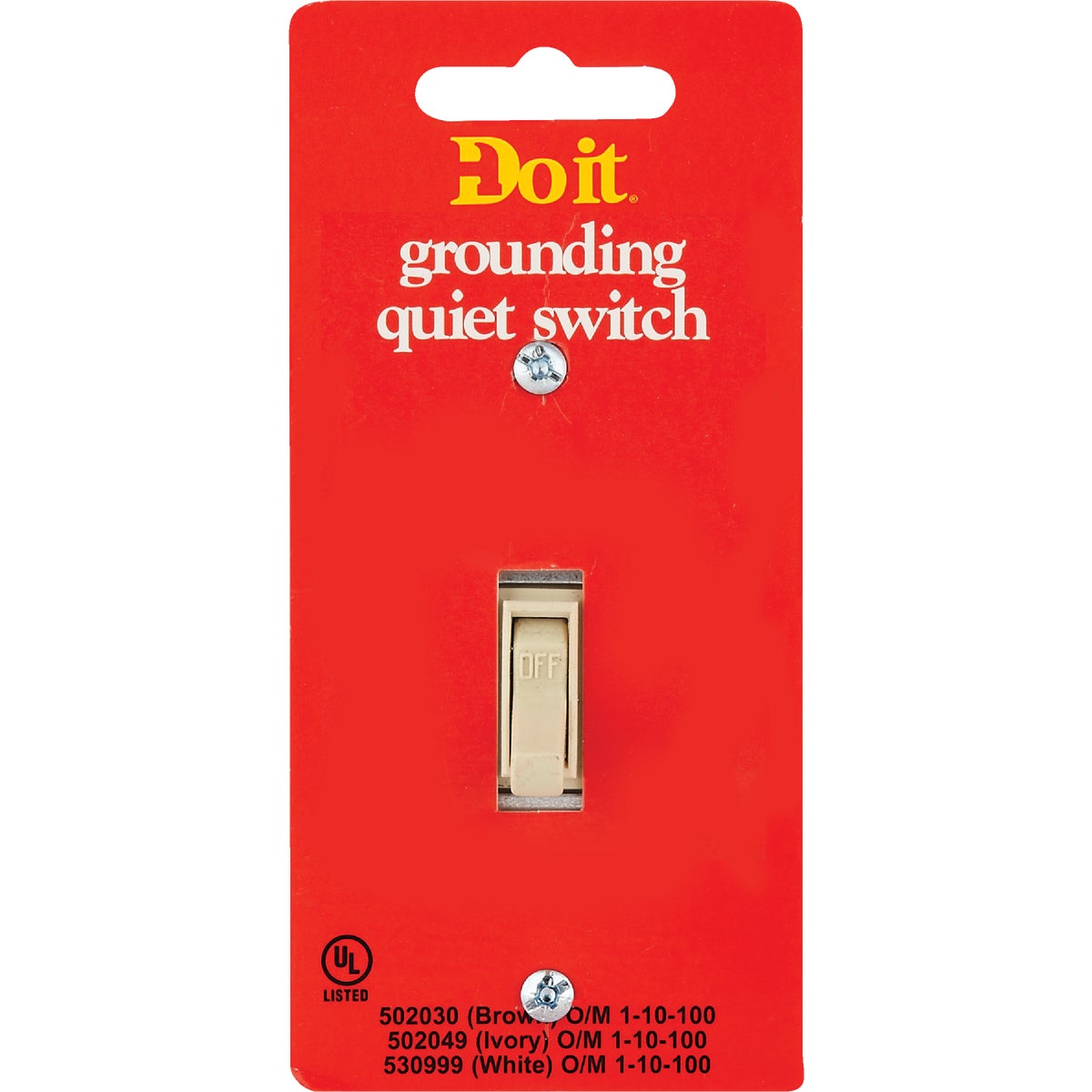 Do it Residential Grade 15 Amp Toggle Single Pole Switch, Ivory