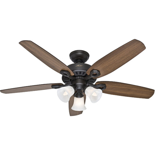 Hunter Builders Plus 52 In. New Bronze Ceiling Fan with Light Kit