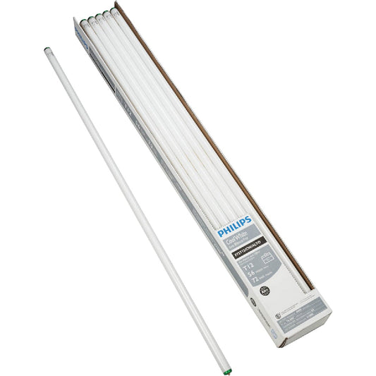 Philips 56W 72 In. Cool White T12 Single Pin Fluorescent Tube Light Bulb (15-Pack)