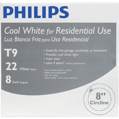 Philips 22W 8 In. Cool White T9 4-Pin Circline Fluorescent Tube Light Bulb