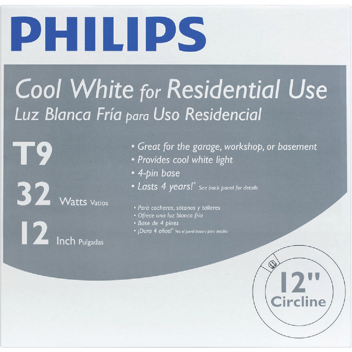 Philips 32W 12 In. Cool White T9 4-Pin Circline Fluorescent Tube Light Bulb