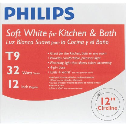Philips 32W 12 In. Bright White T9 4-Pin Circline Fluorescent Tube Light Bulb