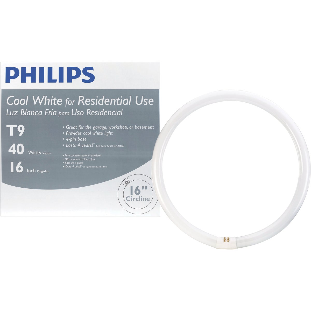 Philips 40W 16 In. Cool White T9 4-Pin Circline Fluorescent Tube Light Bulb