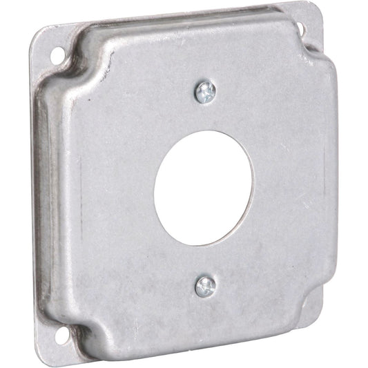 Raco 1-13/32 In. Receptacle 4 In. x 4 In. Square Device Cover