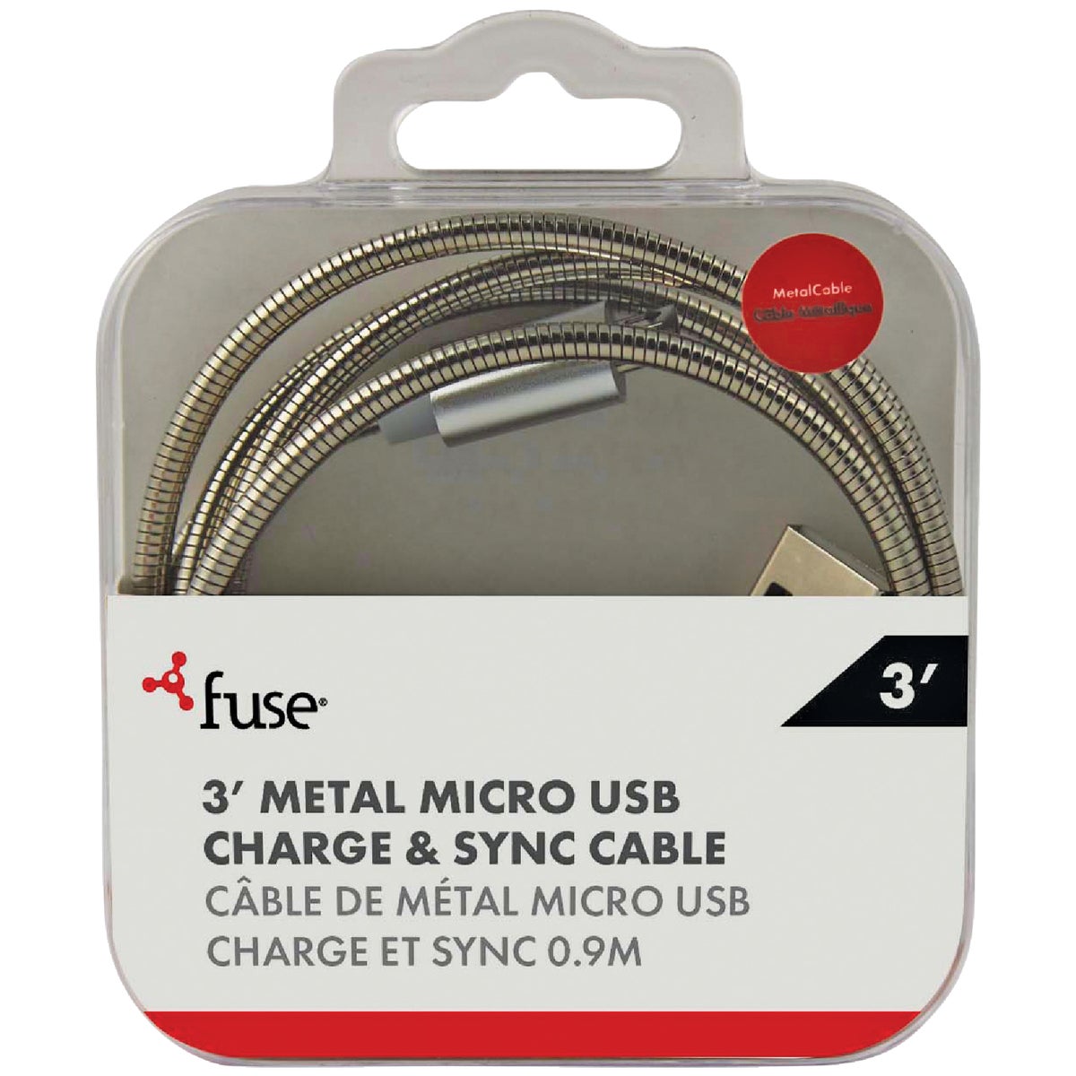 Fuse 3 Ft. Metal Micro USB Charging & Sync Cable