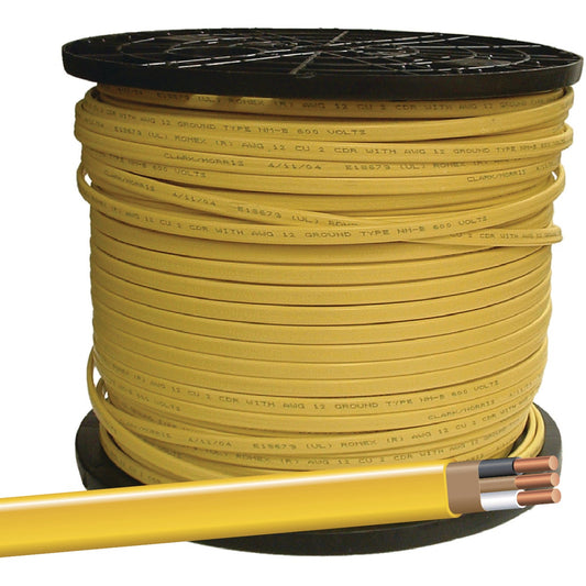 Romex 1000 Ft. 12-2 Solid Yellow NMW/G Electrical Wire