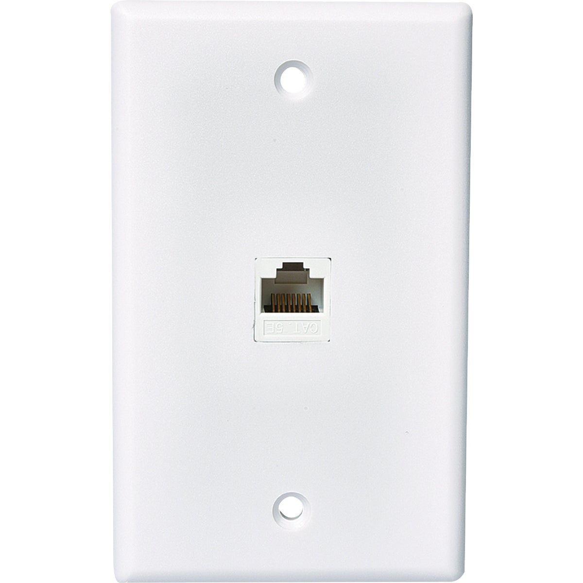 RCA White Flush Mount Plastic CAT 5E/6 Data & Phone Wall Jack