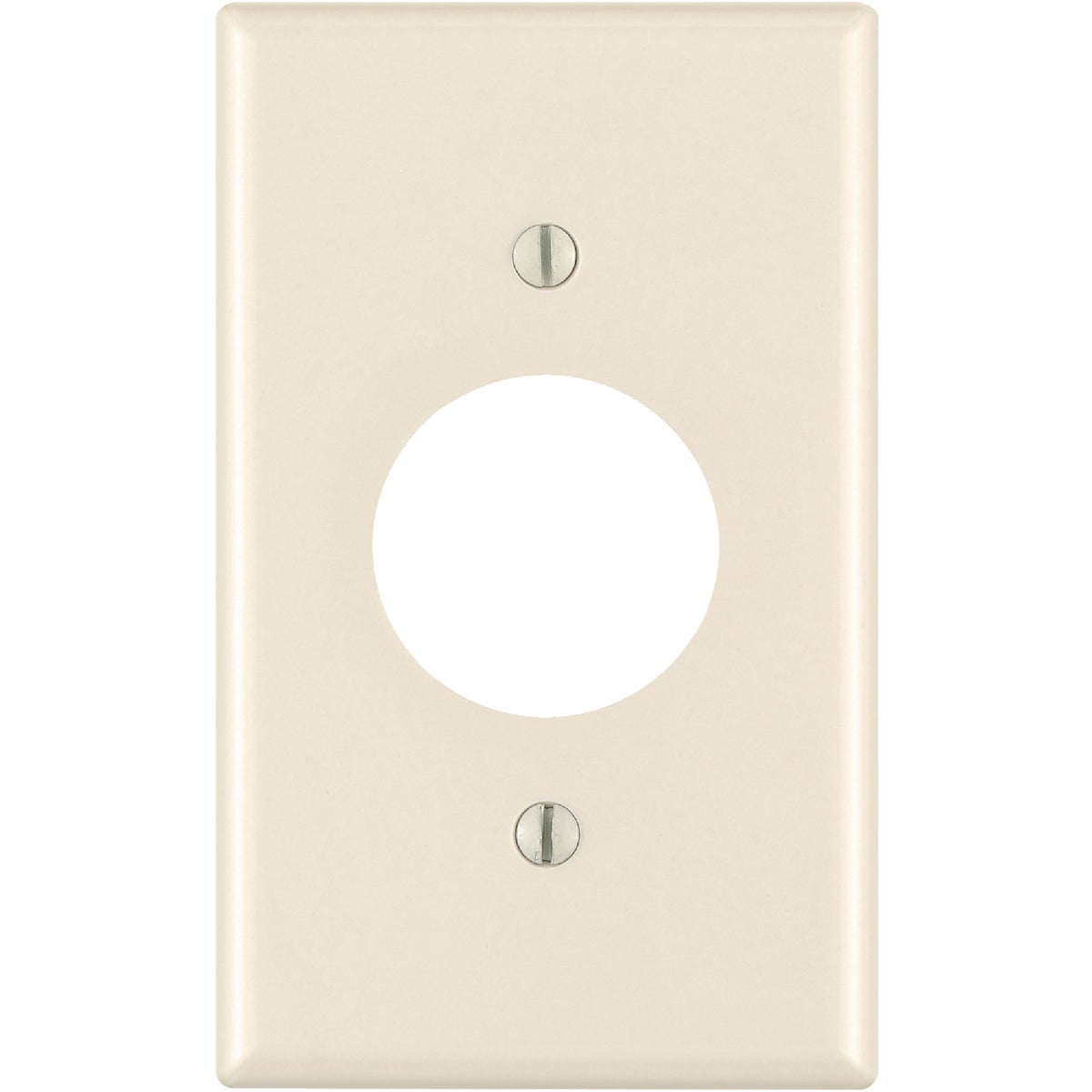 Leviton 1-Gang Smooth Plastic Single Outlet Wall Plate, Light Almond