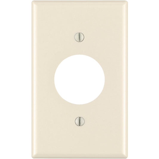 Leviton 1-Gang Smooth Plastic Single Outlet Wall Plate, Light Almond