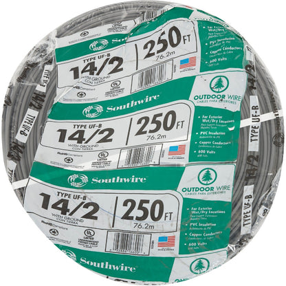 Southwire 250 Ft. 14 AWG 2-Conductor UFW/G Electrical Wire