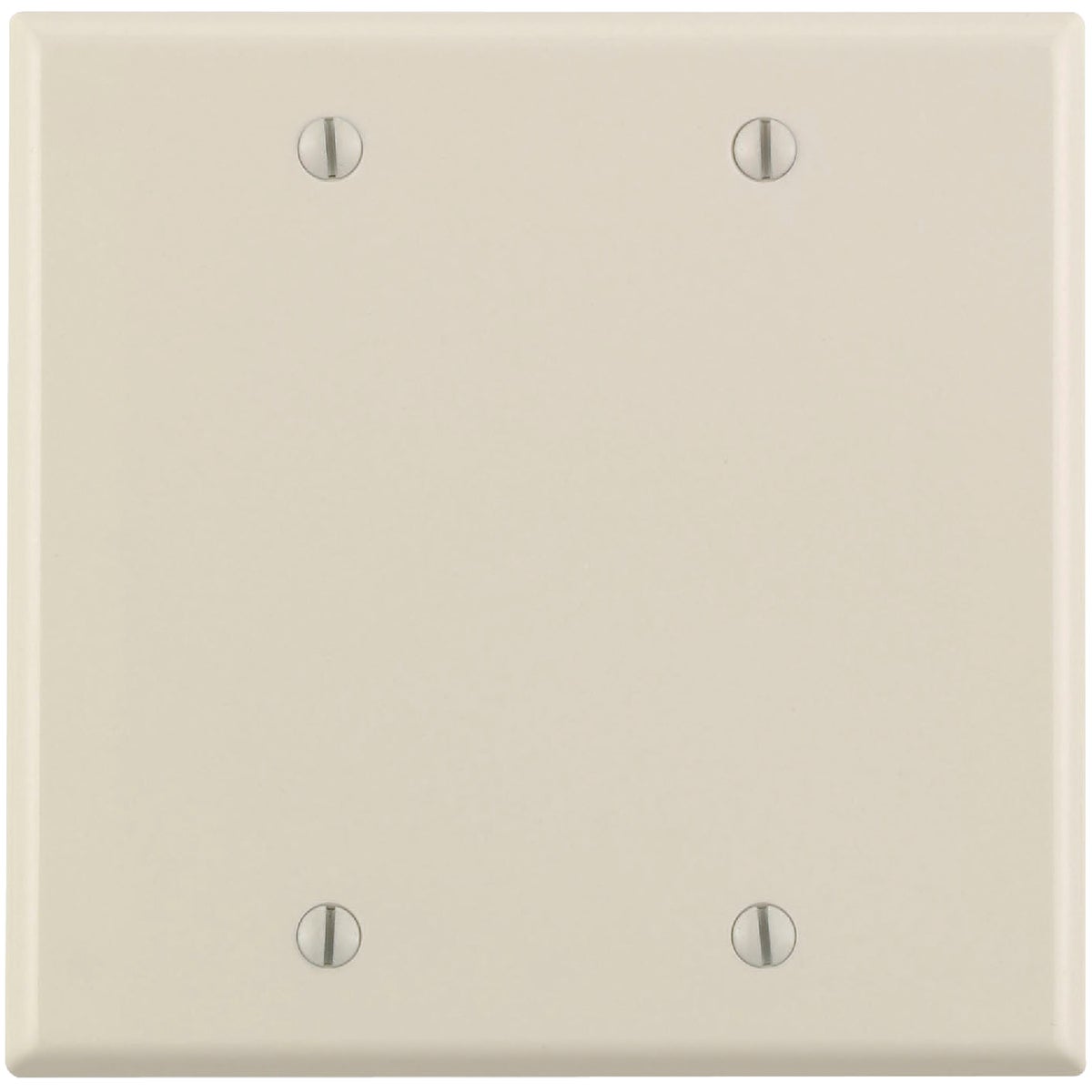 Leviton 2-Gang Standard Thermoset Blank Wall Plate, Light Almond