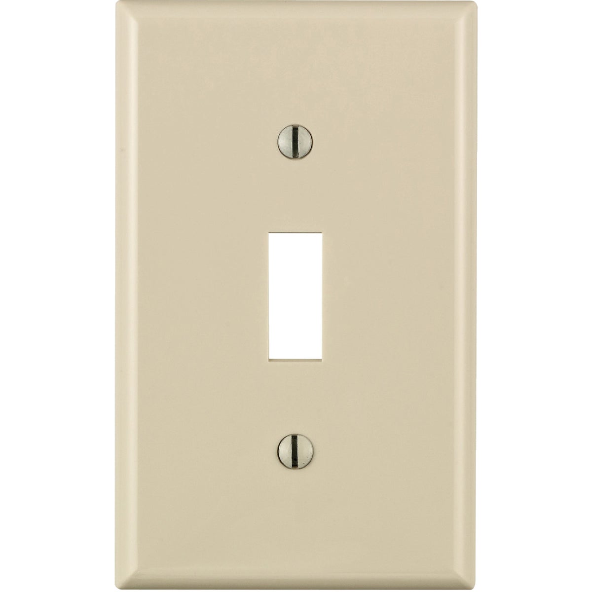 Leviton 1-Gang Thermoplastic Nylon Toggle Switch Wall Plate, Light Almond