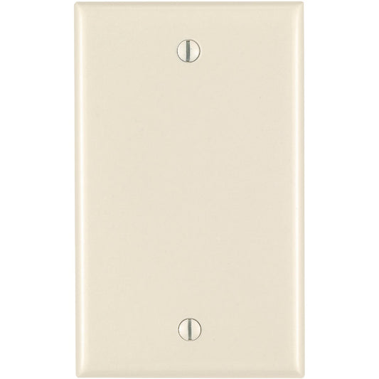 Leviton 1-Gang Standard Thermoset Blank Wall Plate, Light Almond