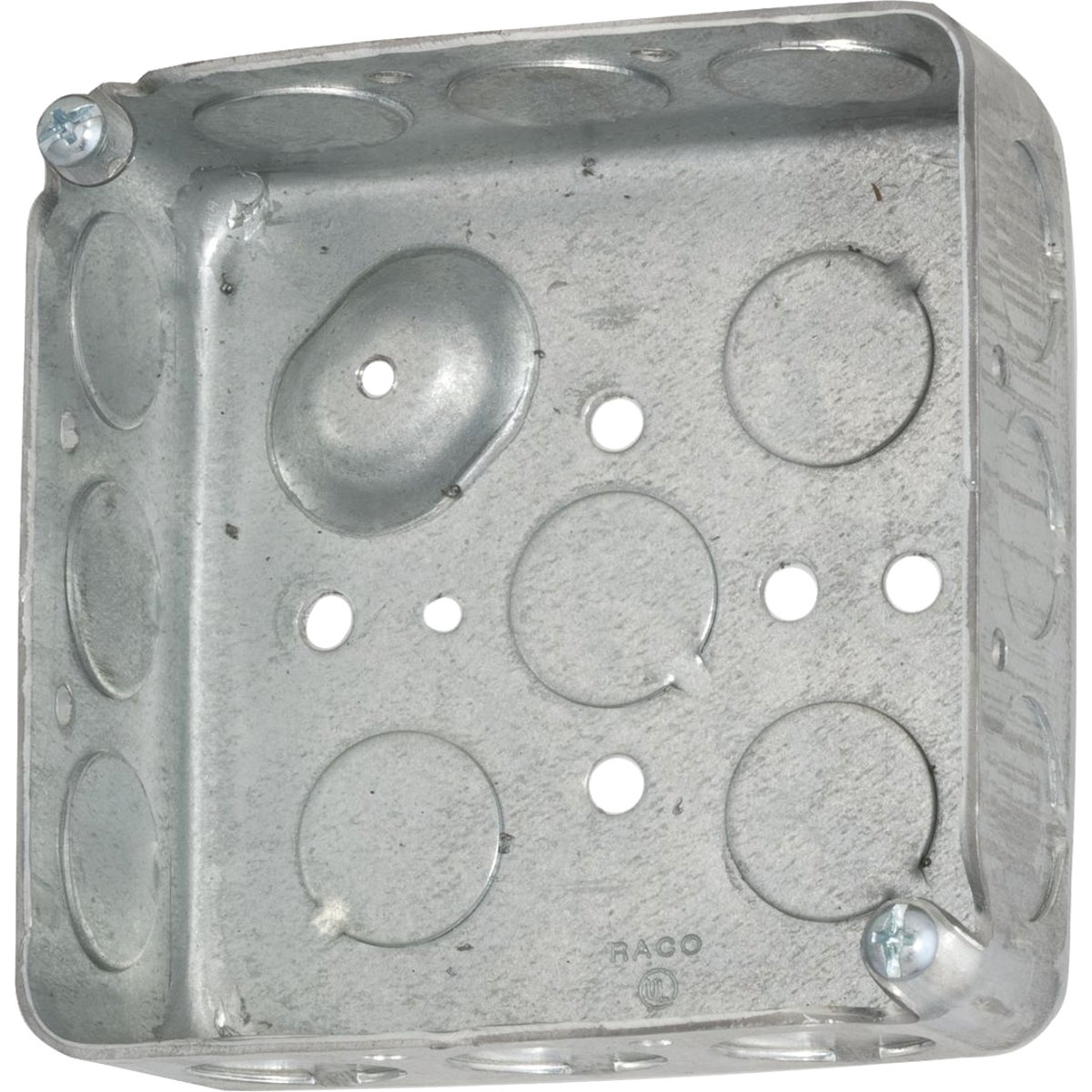 Raco Screw-On 4 In. x 4 In. Drawn Steel Square Box