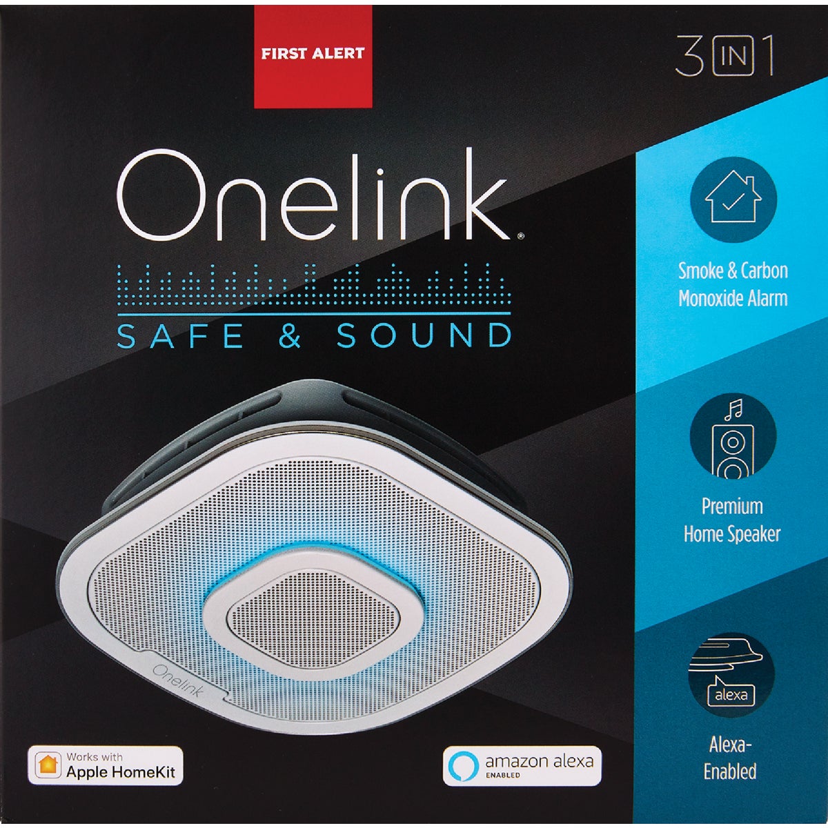 First Alert Onelink Safe & Sound 120V Photoelectric/Electrochemical Smart Carbon Monoxide and Smoke Alarm with Alexa