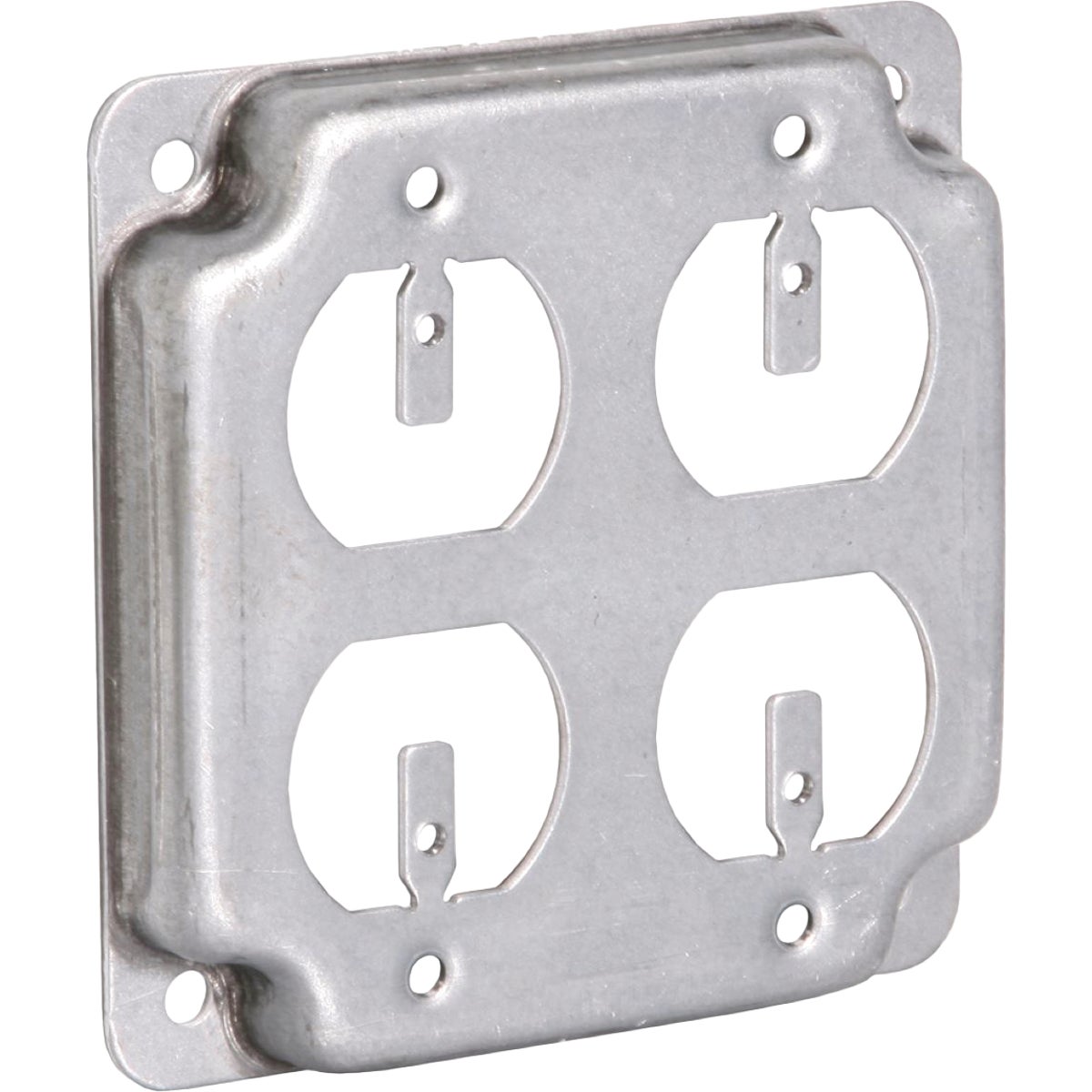 Raco 2-Duplex Receptacles 4 In. x 4 In. Square Device Cover