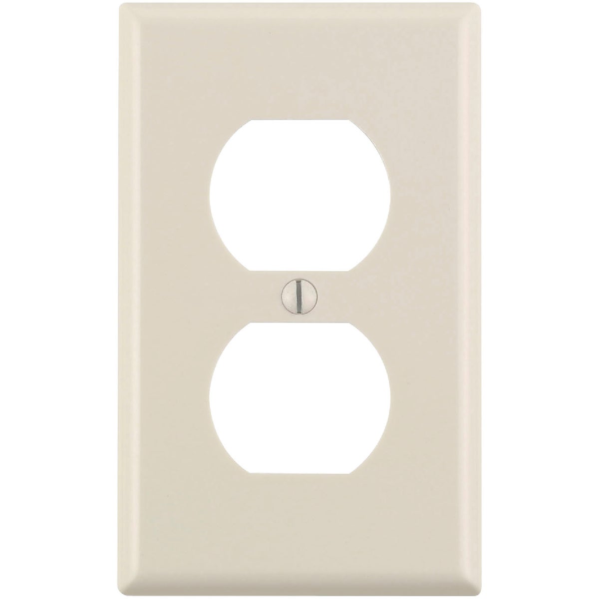 Leviton 1-Gang Smooth Plastic Outlet Wall Plate, Light Almond (10-Pack)