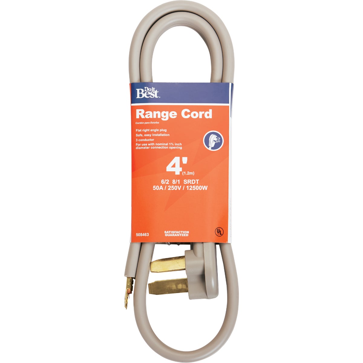 Do it Best 4 Ft. 6/2 + 8/1 Ga. 3-Conductor Range Cord