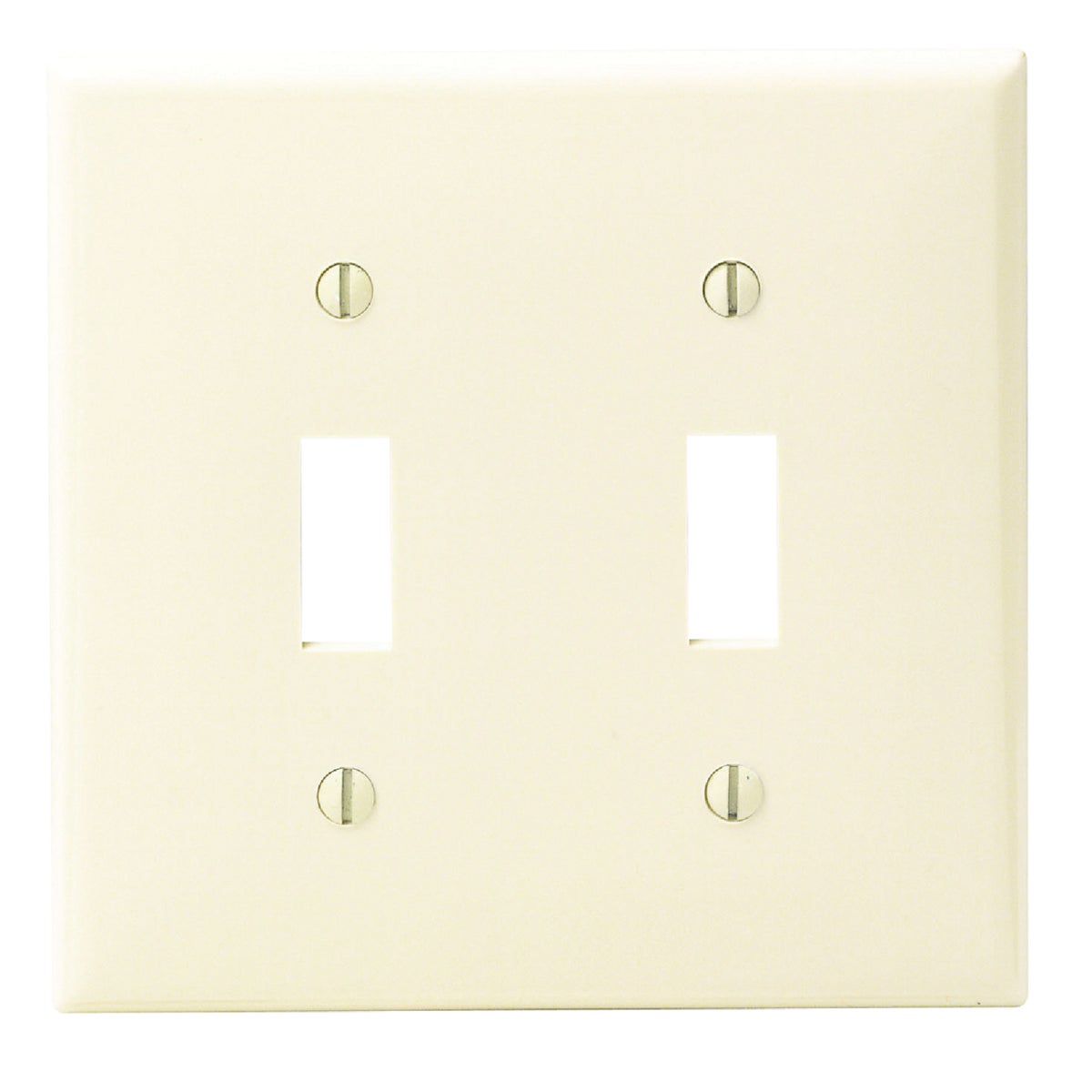 Leviton 2-Gang Thermoplastic Nylon Toggle Switch Wall Plate, Ivory